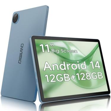 Imagem de Digliand Tablet Android de 11 polegadas, 12 GB de RAM, 128 GB de ROM, 8 núcleos, tablet HD de 8 horas de 7000 mAh, tela dividida e espelhamento de tela, câmera dupla, Android 14 (azul)