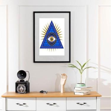Imagem de Quadro Olho Grego Pirâmide - 60X48Cm