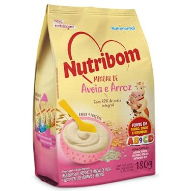 Imagem de Nutribom Mingau de Aveia e Arroz 180g - Com 39% de Aveia Integral, Fonte de Ferro, Zinco e Vitaminas