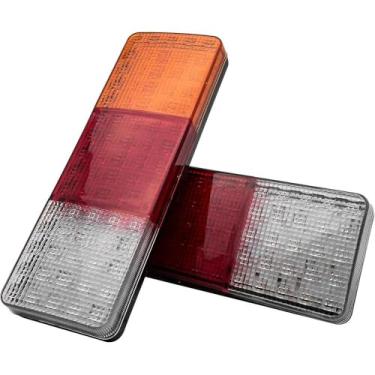 Imagem de Barra de luz traseira de caminhão com 75 LEDs à prova d'água com freio de seta para corrida reversa para caminhões, barcos, trailers, campistas, UTV UTE Vans (2 peças)