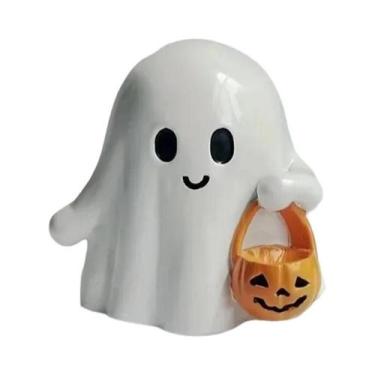 Imagem de Decoração De Halloween: Estátua De Abóbora Estilo Anime Fofa, Artesana