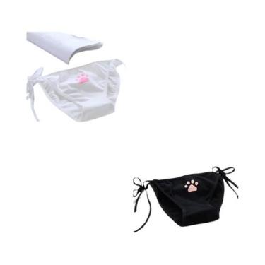 Imagem de Calcinhas Femininas De Cintura Baixa, Estilo Lolita, Sensuais, Com Det