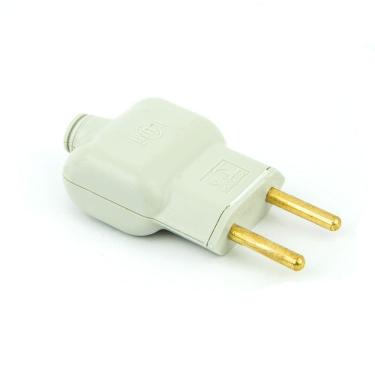 Imagem de Plug Macho Elétrica Reto 10a Novo Padrão - Branco