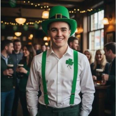 Imagem de Kit Fantasia Saint Patrick's Day Chapéu E Suspensório - NoBrand