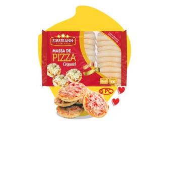 Imagem de Kit6 Pc Massa  Pizza Coquetel 300g Leve Crocante 180 Unidades - Siberi