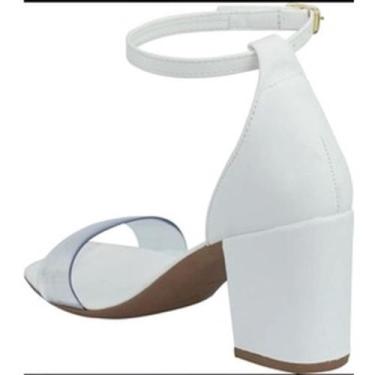 Imagem de Sandália Saltinho Vinil Transparente Feminino Adulto - Bella Chic, Vin