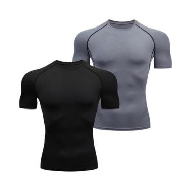 Imagem de Camisetas De Compressão Masculinas De Verão, Manga Curta, Para Academi