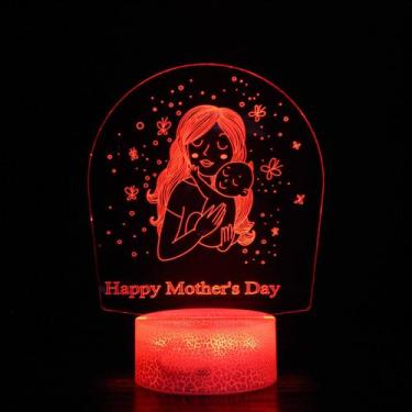 Imagem de Luz noturna 3D USB Creative Colorida Visual para o Dia das Mães - taiy