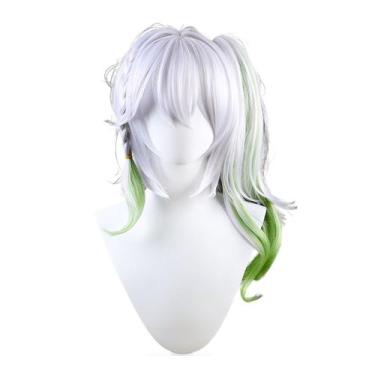 Imagem de Peruca de cosplay Nahida Genshins Impacts Perucas sintéticas de anime 