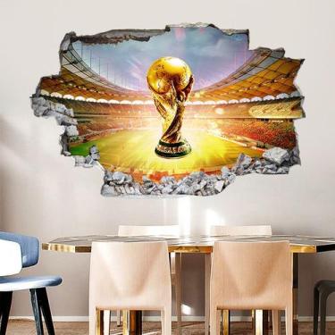 Imagem de Adesivos de parede 3D Trophy Stadium removíveis 40x60cm PVC - yiweisai