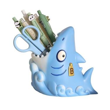 Imagem de Porta-canetas Creative Resin Shark Cartoon Ocean Design - Yiweisai
