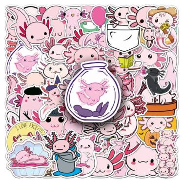 Imagem de Pacote de adesivos Axolotl Vinyl, 50 unidades à prova d'água para proj