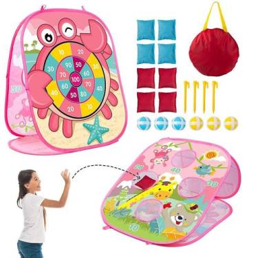 Imagem de Conjunto de jogos 3 em 1 Bean Bag Toss, Safe Dart e Tic Tac Toe Kids -