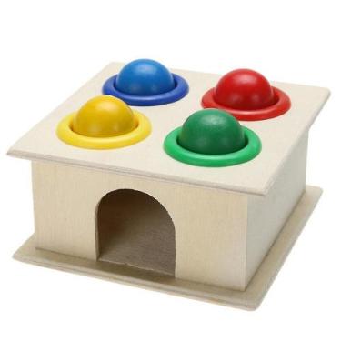 Imagem de Brinquedos educativos Bola de martelo de madeira com cor de - Gloome S