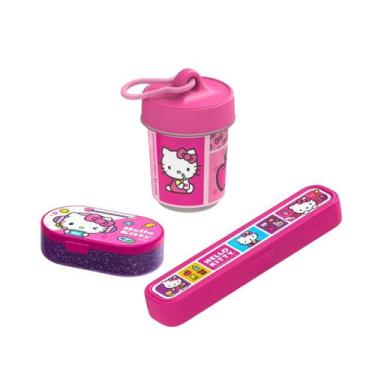 Imagem de Conjunto Volta As Aulas Lancheiras Potes Organizador Estojo 3 Peças In