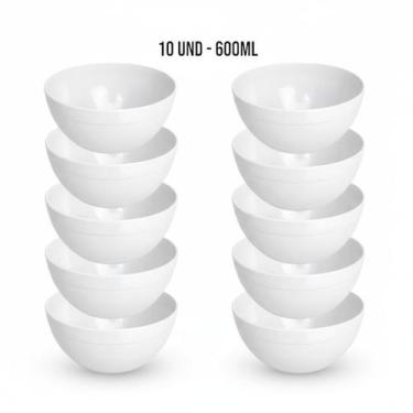 Imagem de Kit Cumbuca Bowl Cores Neutras 600ML Para Sopa E Sobremesa Sopas Caldo