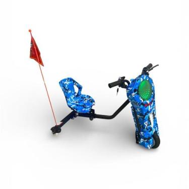 Imagem de Triciclo Elétrico Infantil 350w Com Led Estilo Drift - Shark Blue