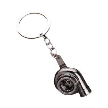 Imagem de Mini Turbina Giratória Turbo Chaveiro Acessório Decorativo Para Carro 