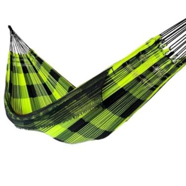 Imagem de Rede De Dormir Descanso Casal Grande Jaguaruana, Verde limão, 4,50m x 