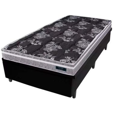 Imagem de Cama Box Baú Solteiro Kit Versalitis D33 + Base Box MGA Lift Cotton Cinza-branco-preto...