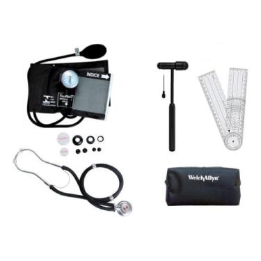 Imagem de Kit Fisioterapia Com Esfigmo Esteto Martelo Goniômetro Bolsa - Premium