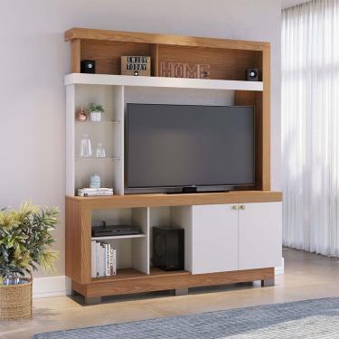 Imagem de Estante Valença para Sala de TV até 50 Polegadas Freijó Off White Colibri