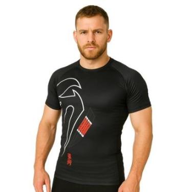 Imagem de Rashguard Compressão Mma Jiu Jitsu Venum Black Belt Dark Manga Curta-Unissex