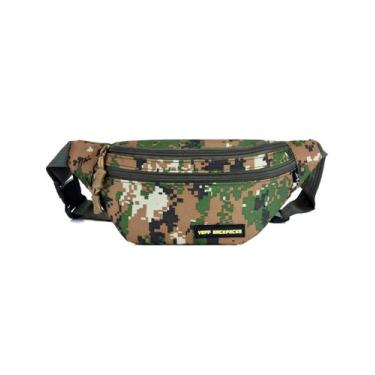 Imagem de Pochete camuflada militar  com 3 compartimentos yepp, Verde