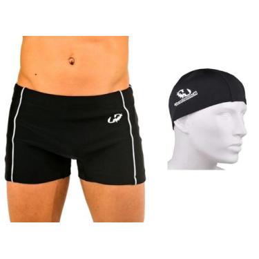 Imagem de Sunga Boxer e Touca Natação Hidro Praia Escolha Cor ML03 Hammerhead, G