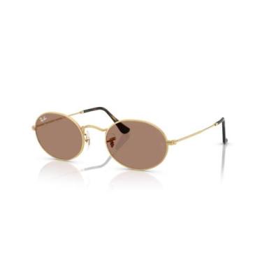 Imagem de Óculos de Sol Oval Ouro Ray-Ban