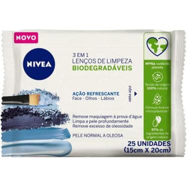 Imagem de Lenço Demaquilante Nivea 3 em 1 Ação Refrescante 25 unidades