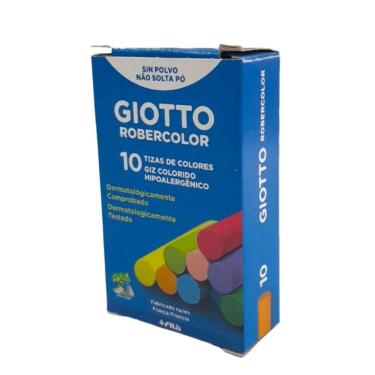 Imagem de Giz Escolar Robercolor Colorido com 10 unidades - Giotto