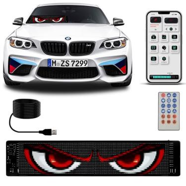 Imagem de Display de Parabrisa LED SU-BRISA 60x12cm Flexivel Ajustavel Painel Multicolorido para Carro Mundo LGBT