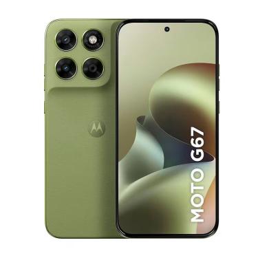 Imagem de Smartphone Motorola Moto G67 4GB 256GB Câmera 50MP Verde Tela AMOLED 6.8"