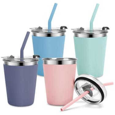 Imagem de Copos Infantís Vermida 350ml de Aço Inoxidável à Prova de Vazamentos 4