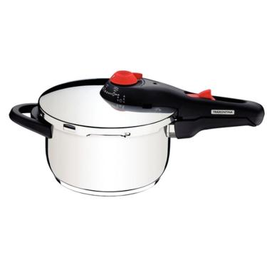 Imagem de Panela De PressãoSolar Em Aço Inox Fundo Triplo Com 5 Dispositivos De Segurança 22Cm 4,5 L