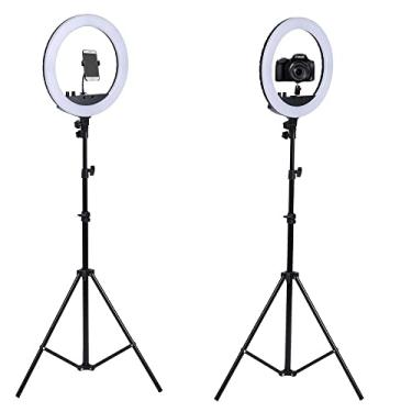 Imagem de Ring Light 10"com Tripé Stand E Phone Holder Para Youtube Video Streaming, Desk Maquiagem Dimmable Para Fotografia Ilum