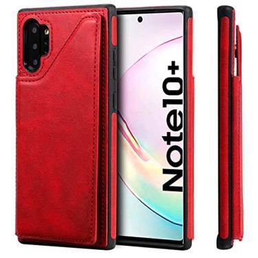 Imagem de Capa de couro de luxo para Samsung Galaxy Note 20 10 9 8 S20 S10 E 5G S9 S8 Ultra Plus A50 Carteira suporte para cartão com suporte para bolsa, vermelho XiaoNiuWen, para Note20 Ultra