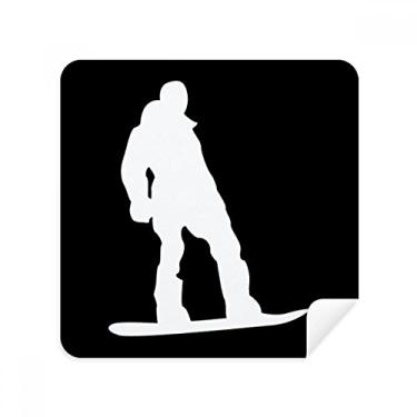 Imagem de Skateboarding Sport Black Outline Pattern Glasses Cloth Screen Cleaner Suede Fabric 2 Pack