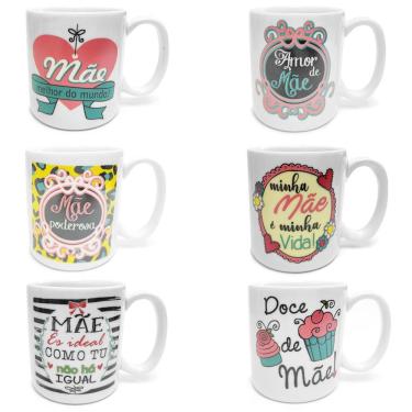 Imagem de Kit 6 Caneca Dia Das Mães 300Ml Porcelana