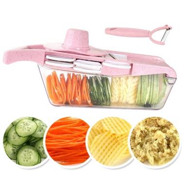 Imagem de MULTI-PROCESSADOR MANUAL de cozinha, 6 EM 1 triturador e cortador de legumes e vegetais