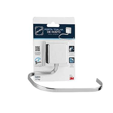 Imagem de Porta Toalha de Rosto 3M | Design Sofisticado | Prática Instalação | Capacidade para 1 Toalha | Resistente à Ferrugem | Fita Colante 3M | Organizador de Banheiro | Utilidades Domésticas | Casa