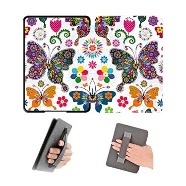 Imagem de Capa para Kindle Paperwhite de 15 cm, 7ª geração 2015/6ª geração 2013/5ª geração 2012, capa protetora com alça de mão design com função automática despertar/hibernar