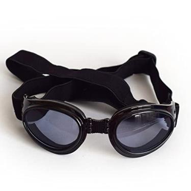 Imagem de LAOJIA Dog Sunglasses Dog Goggles Pet óculos de proteção UV Óculos de sol cinta ajustável para cão pequeno