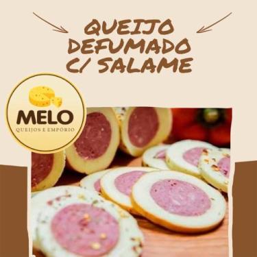 Imagem de Queijo Provolone Defumado Com Salame - 550G -Melo Queijos E Empório