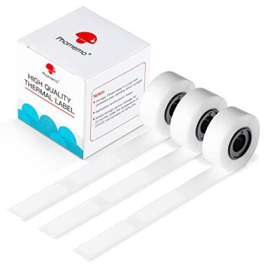 Imagem de Etiquetas D30, fita branca para fabricante de etiquetas para D30, etiqueta térmica 0,47 x 1,57 polegadas (12 x 40 mm), papel para impressora de etiquetas em branco autoadesivo para armazenamento (3 rolos)