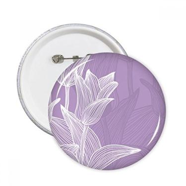 Imagem de Ilustração de tulipa de flor com alfinetes redondos, botão de crachá, decoração de acessórios, 5 peças