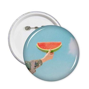 Imagem de Blue Sky Melancia Ciência Natureza Cenário Pinos Emblema Botão Decoração Acessório 5 peças