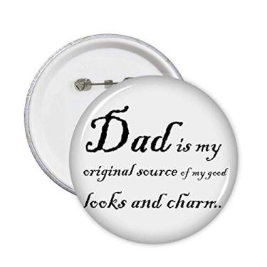 Imagem de Original Source Dad Festival Broche de Citação Emblema Botão Decoração 5 peças