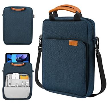 Imagem de TiMOVO Capa para tablet de 9 a 11 polegadas com alça dupla para iPad Air 5/4 10.9, iPad 10ª geração 2022, iPad 10.2 2021-2019, iPad Pro 11 2022-2018, Galaxy Tab S9/S8/A8/A7 2023, bolsa de ombro,
